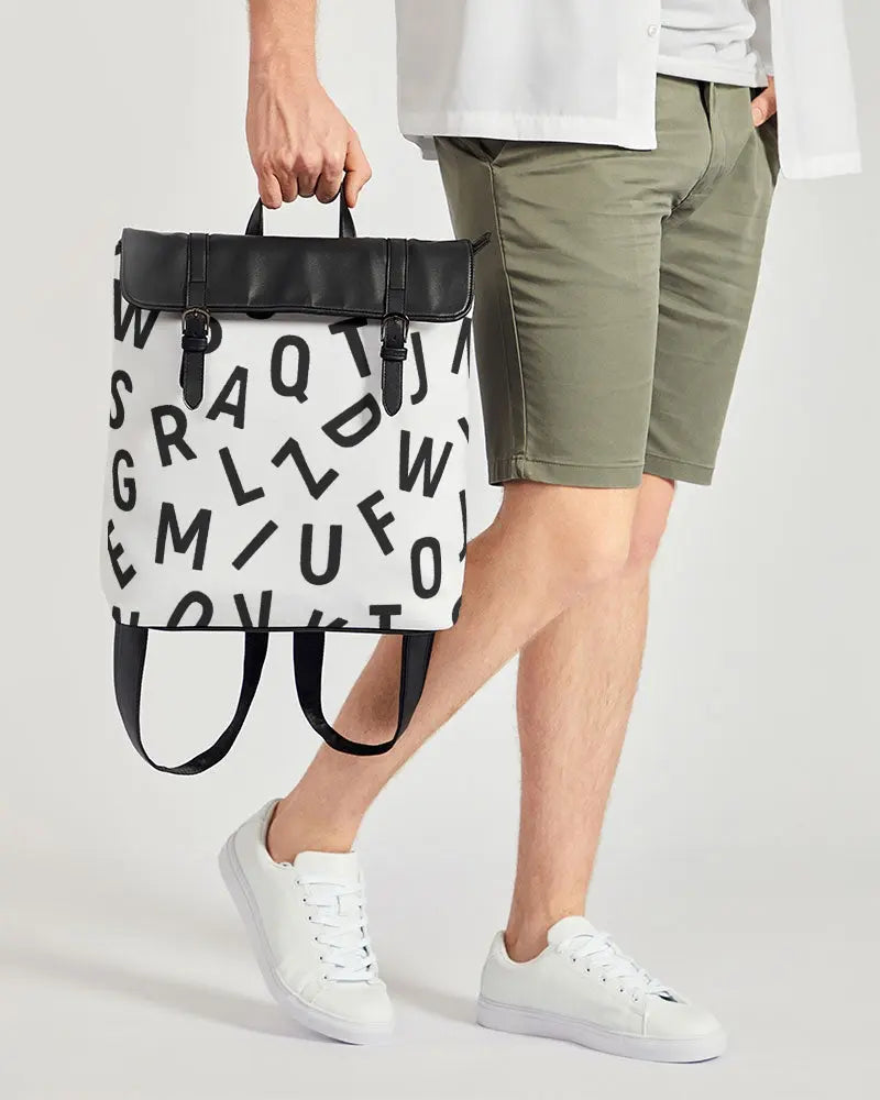 Scram Alphabet  Casual Flap Backpack - IAKAM