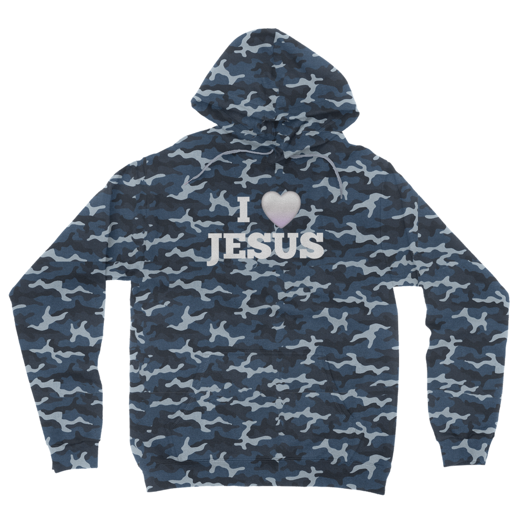 I love Jesus Camouflage Adult Hoodie