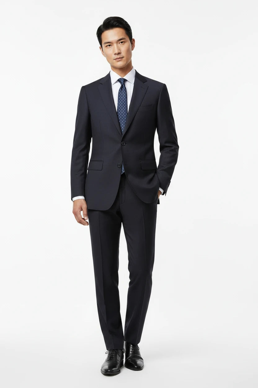 Men's Lapel Collar Long Sleeve Blazer and Pants Set