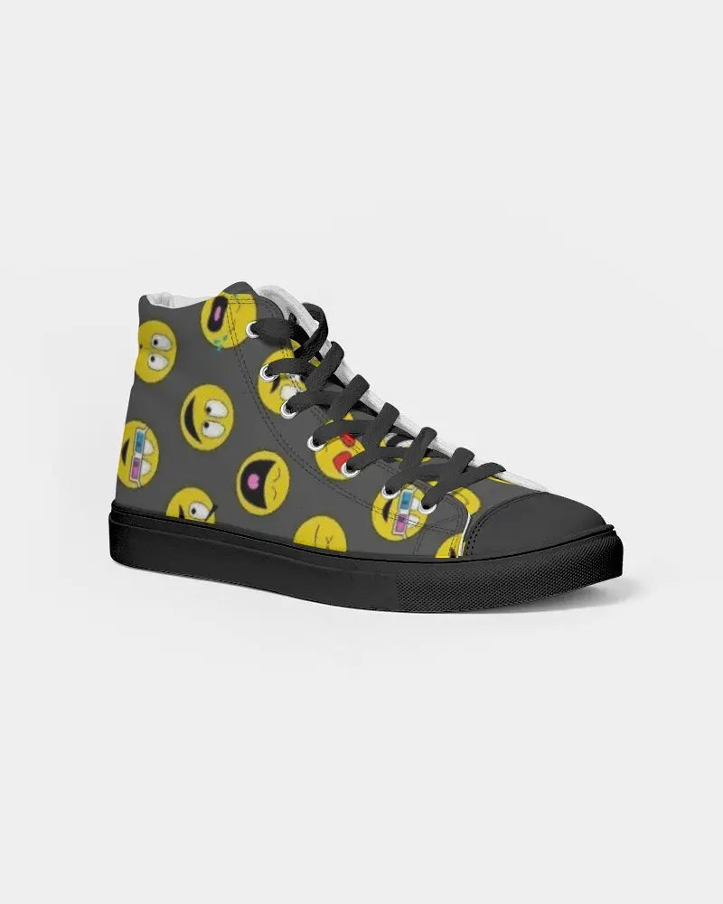 Emjoi Women's Hightop Canvas Shoe - Black - IAKAM