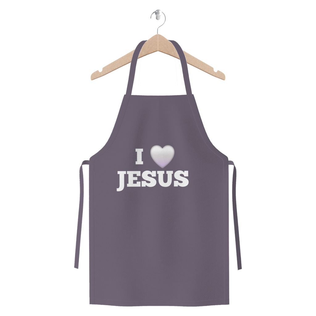 I love Jesus Apron - Premium Jersey Apron for Faith-Filled Cooking