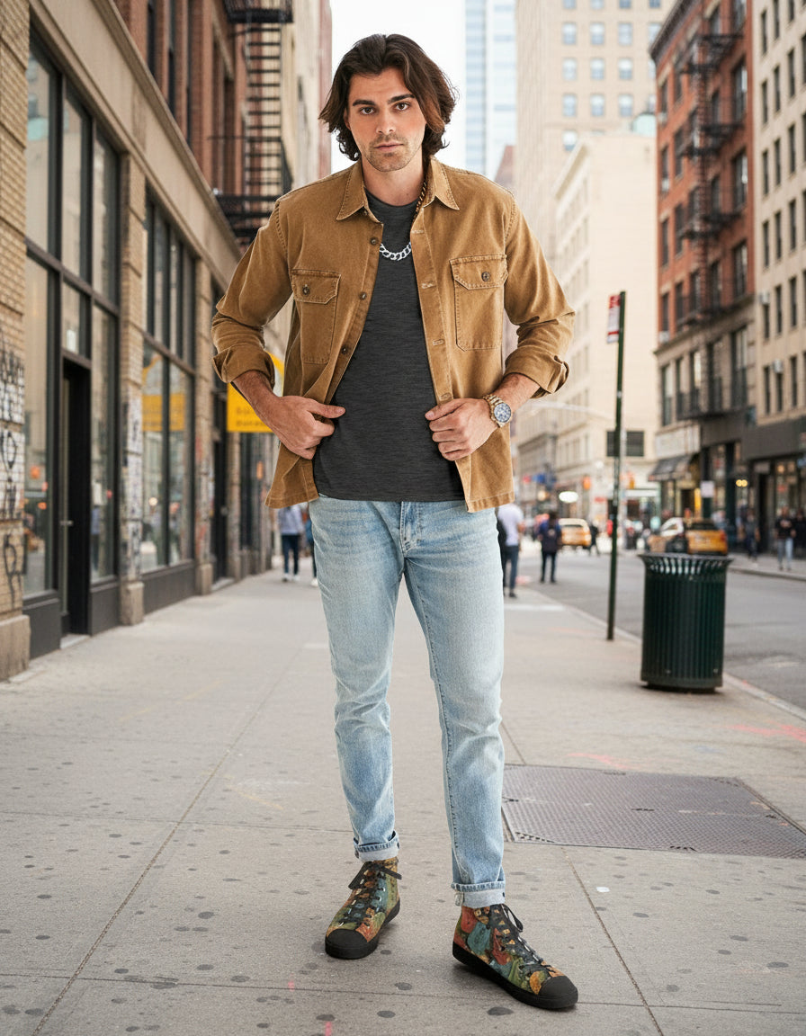 Raffle ticket Men's Hightop Shoe - Black - IAKAM