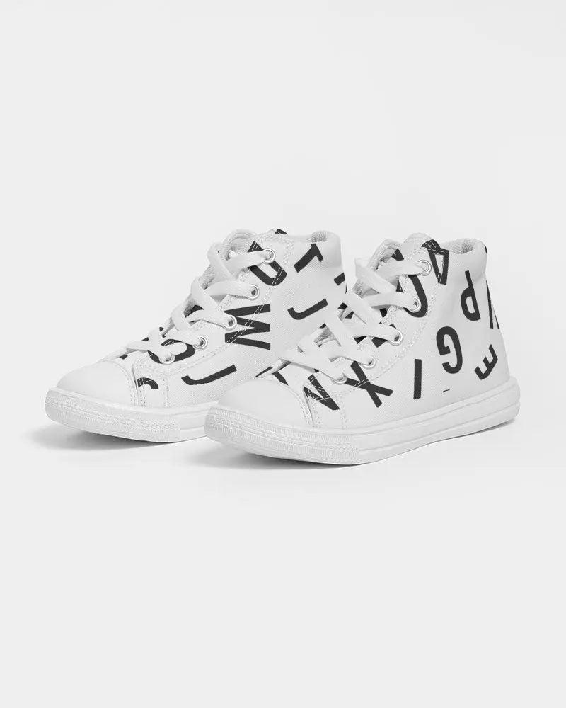 Scram Alphabet  Kids Hightop Canvas Shoes - IAKAM