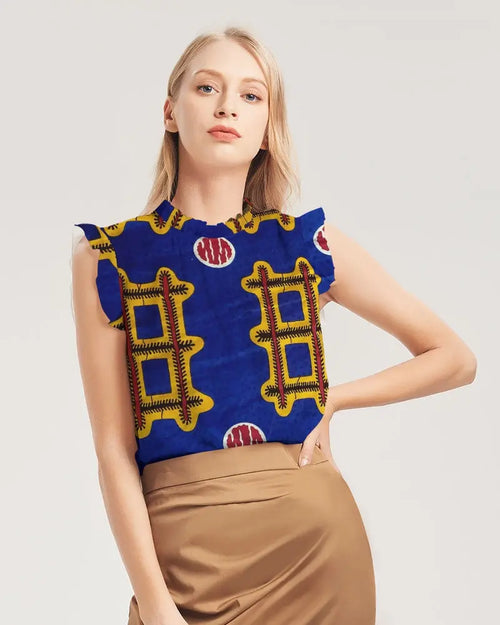 Addison Women's Ruffle Sleeve Top - IAKAM