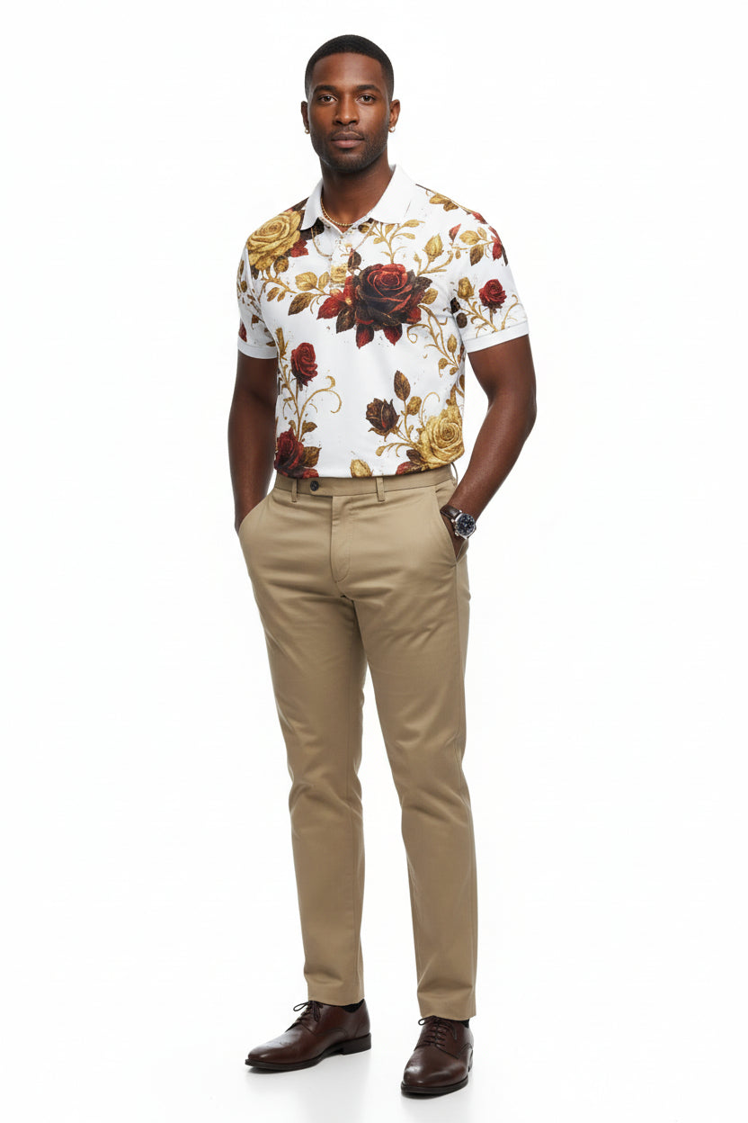 Floral Vintage Polo Shirt for Effortless Style and Ultimate Comfort