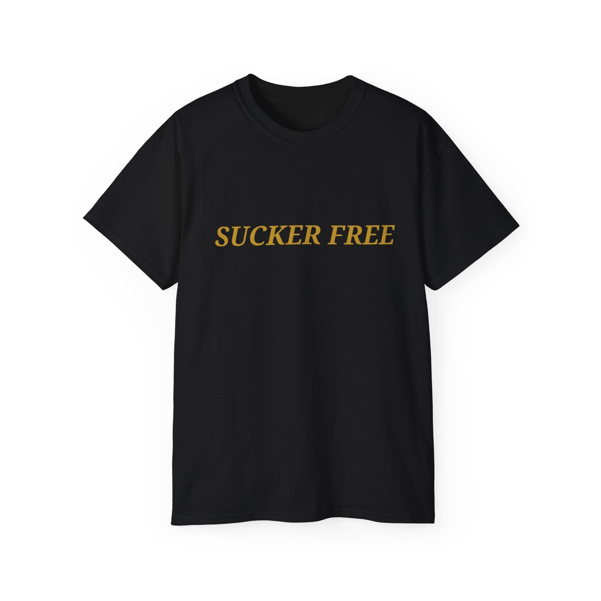 Sucker Free Cotton Tee — Minimalist Empowerment Graphic Shirt