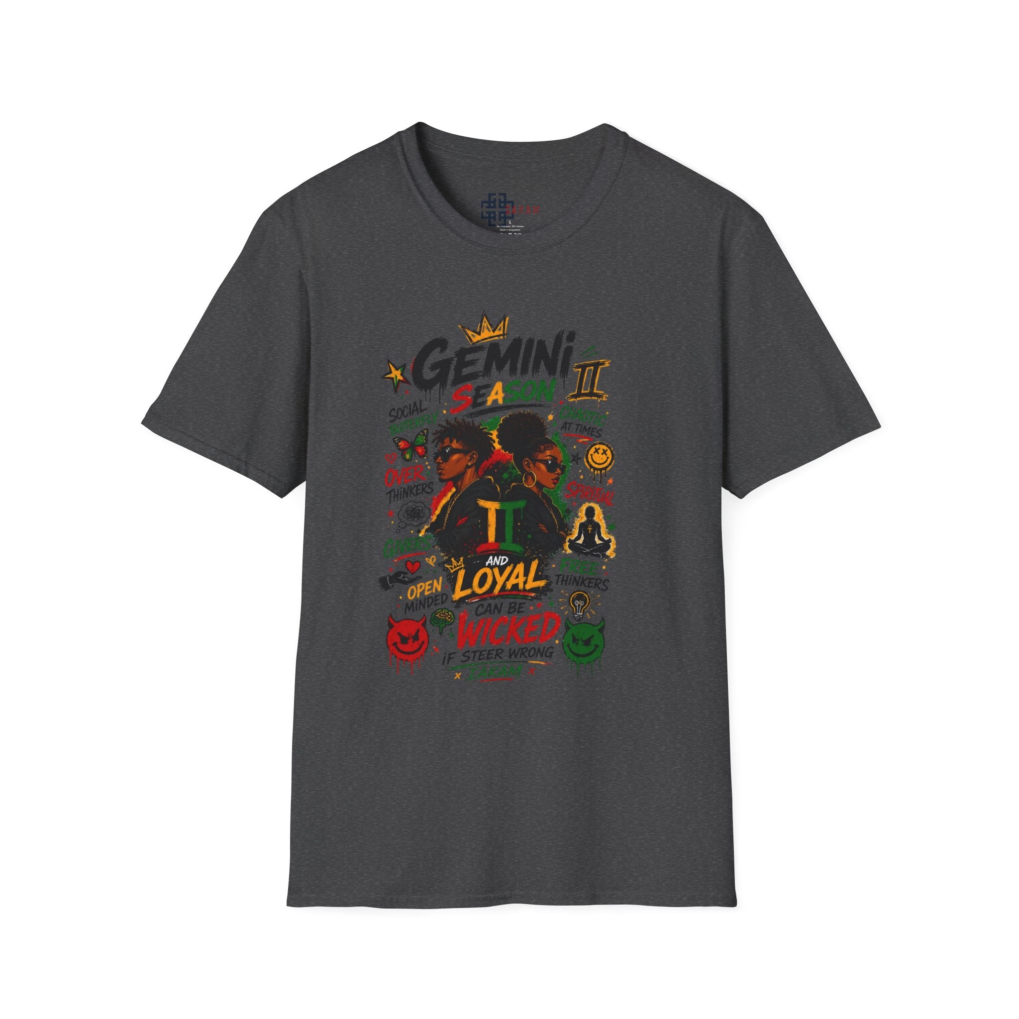 Gemini Season II T-Shirt - Loyal & Wicked Gemini Zodiac Graphic Tee