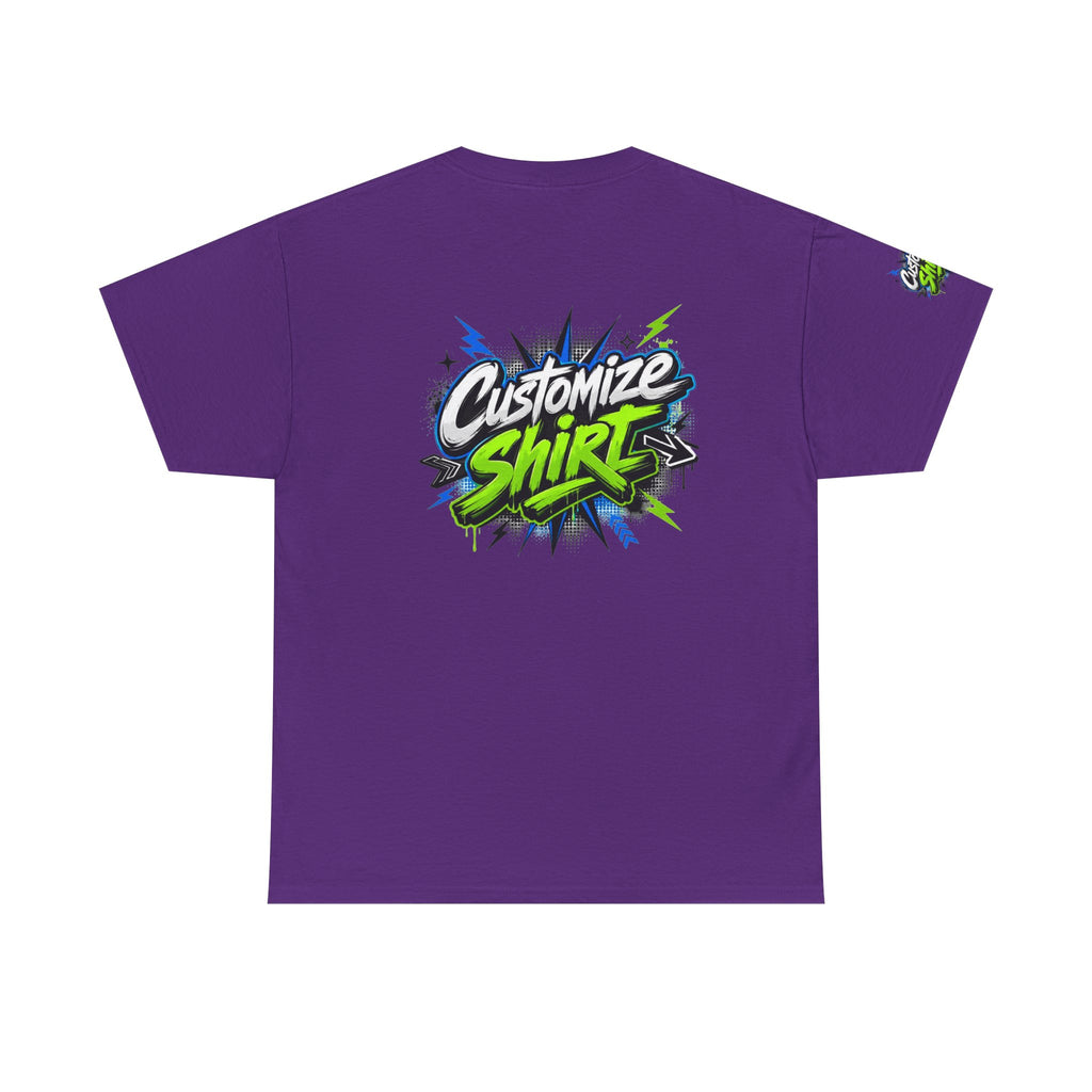 Customize Shirt Graphic Tee — Bold Neon Graffiti Design