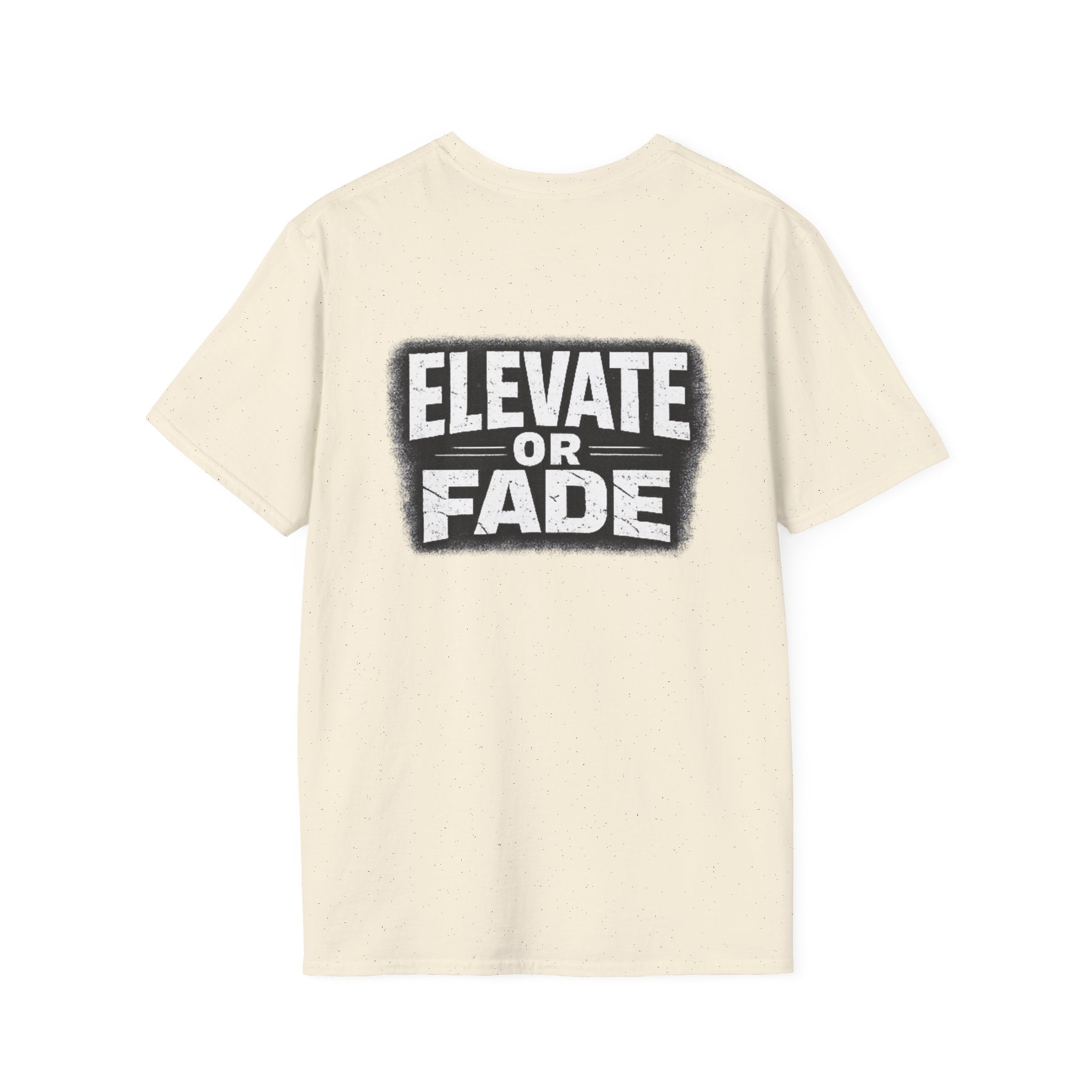 Elevate or Fade Streetwear T-Shirt - Motivational Tee with Crown & Wings