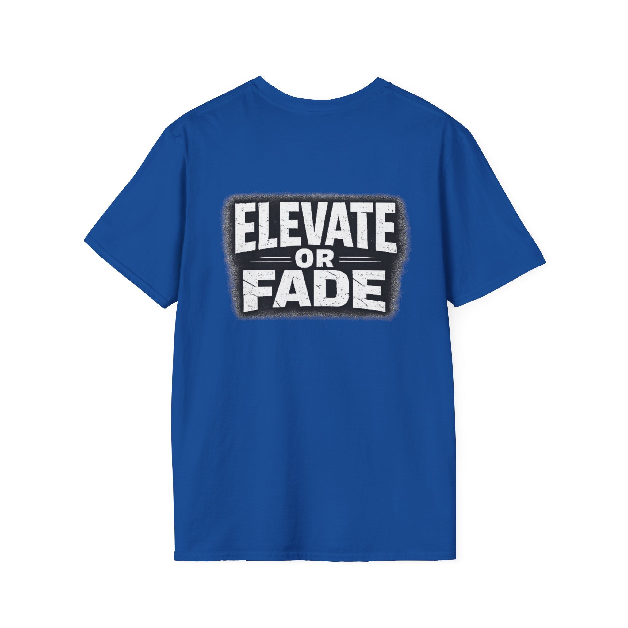 Elevate or Fade Streetwear T-Shirt - Motivational Tee with Crown & Wings
