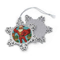 Pewter Snowflake Ornament - Super Santa and Elves Holiday Tree Decoration