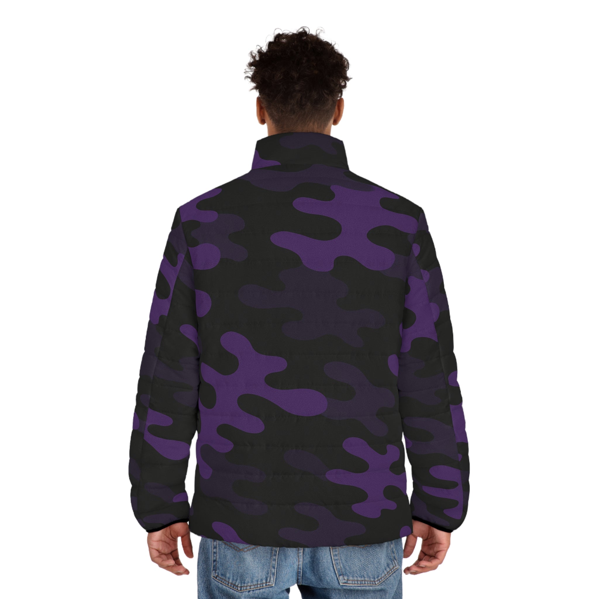 Men's  Purple Camo Puffer Jacket - IAKAM
