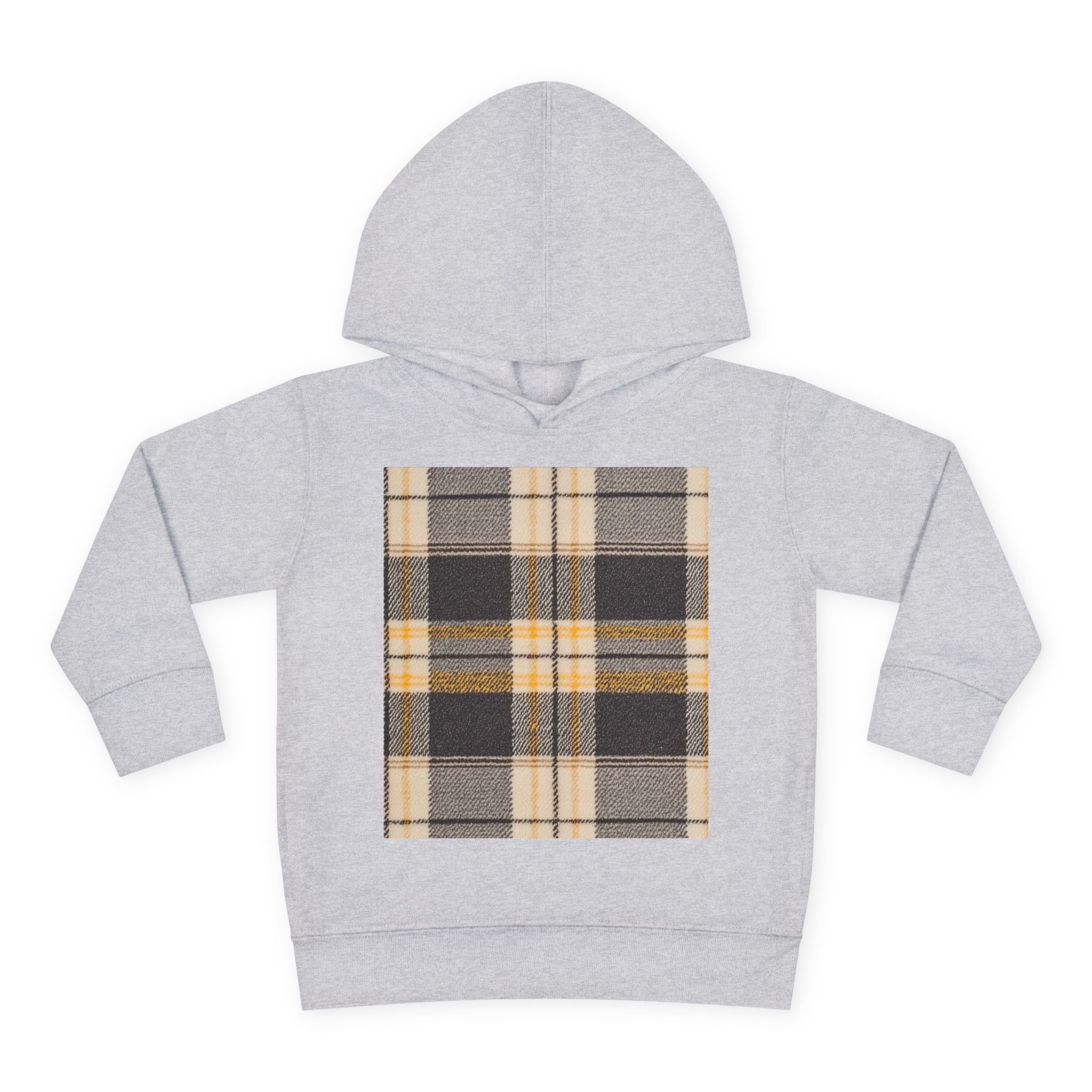 Toddler Pullover Fleece Hoodie Plaid 2 - IAKAM