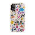 Dream Big Shine Bright Biodegradable Phone Case — Cute Rainbow & Doodle Eco Case