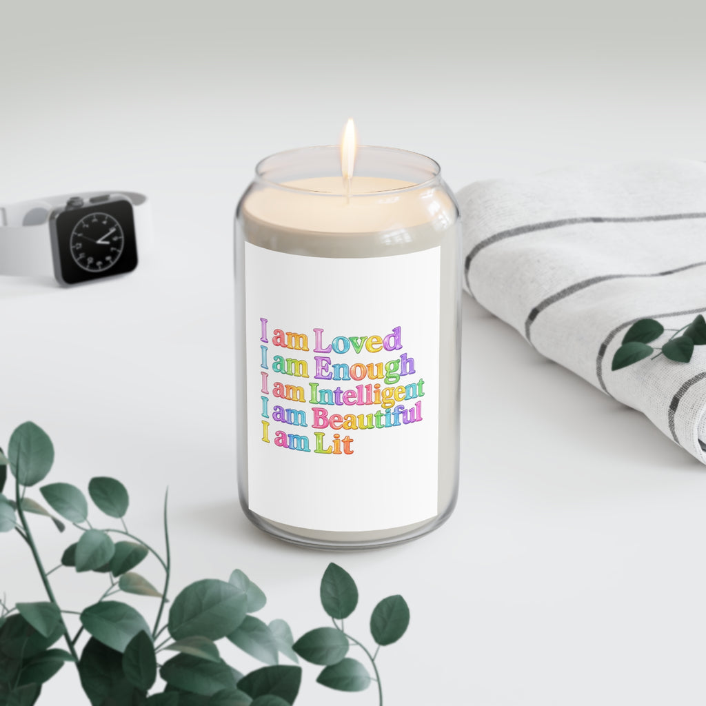 Affirmation Soy Candle – "I am Loved, I am Enough" Scented 13.75oz