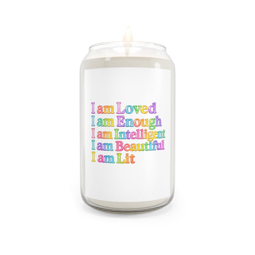 Affirmation Soy Candle – "I am Loved, I am Enough" Scented 13.75oz