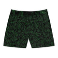Men's Cannabis Leaf Swim Shorts in Dark Green All-Over Print