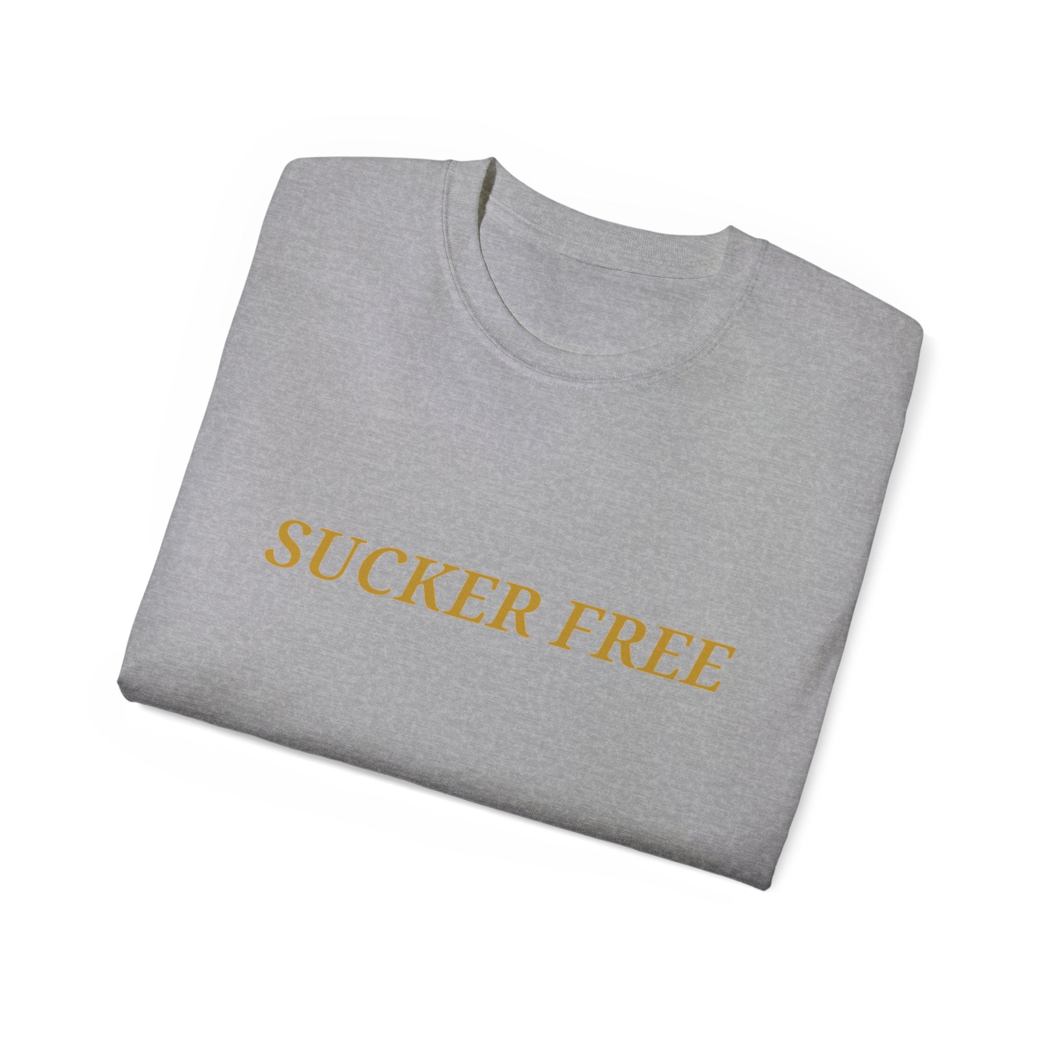 Sucker Free Cotton Tee — Minimalist Empowerment Graphic Shirt