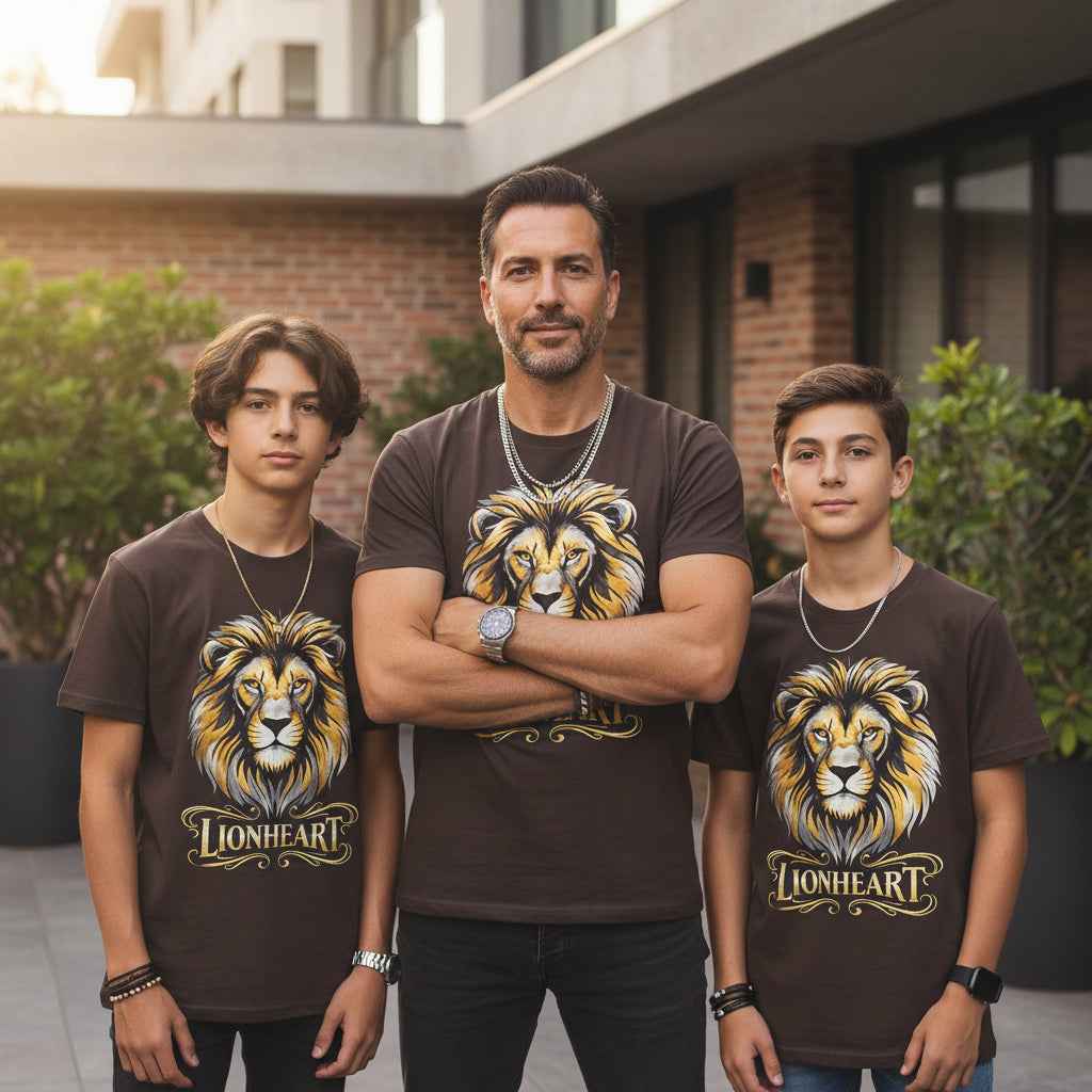 Lionheart Graphic T-Shirt - Striking Lion Head Art Design