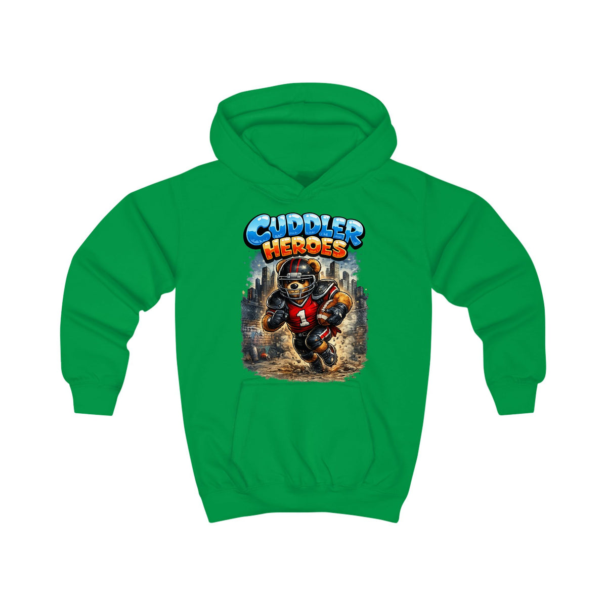 Cuddler Heroes Kids Football Bear Graphic Hoodie