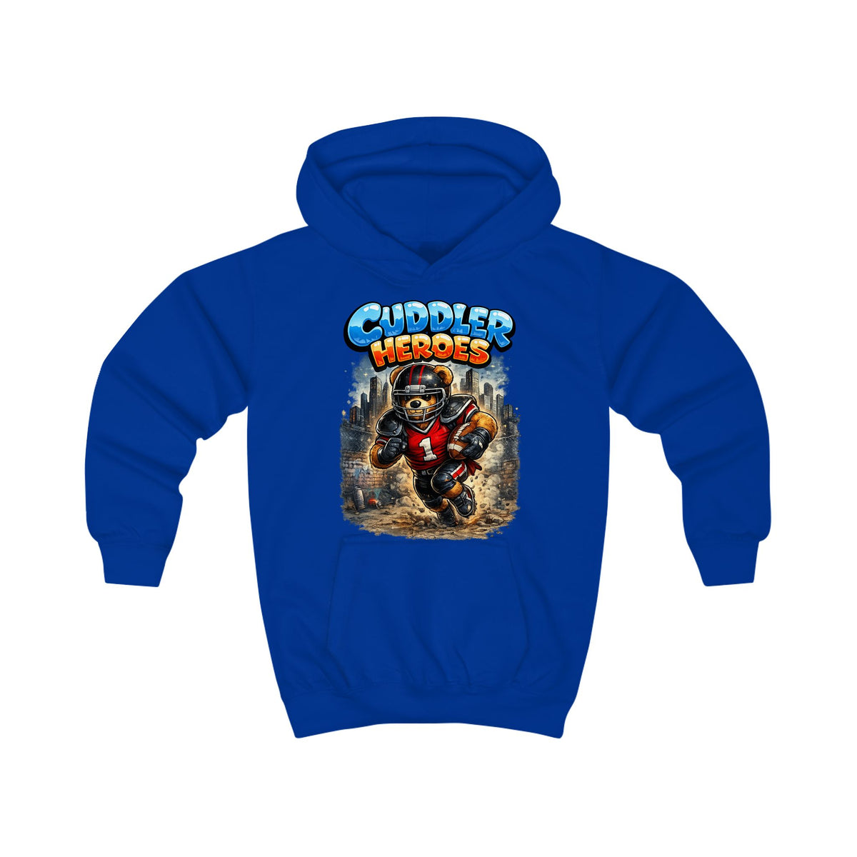 Cuddler Heroes Kids Football Bear Graphic Hoodie