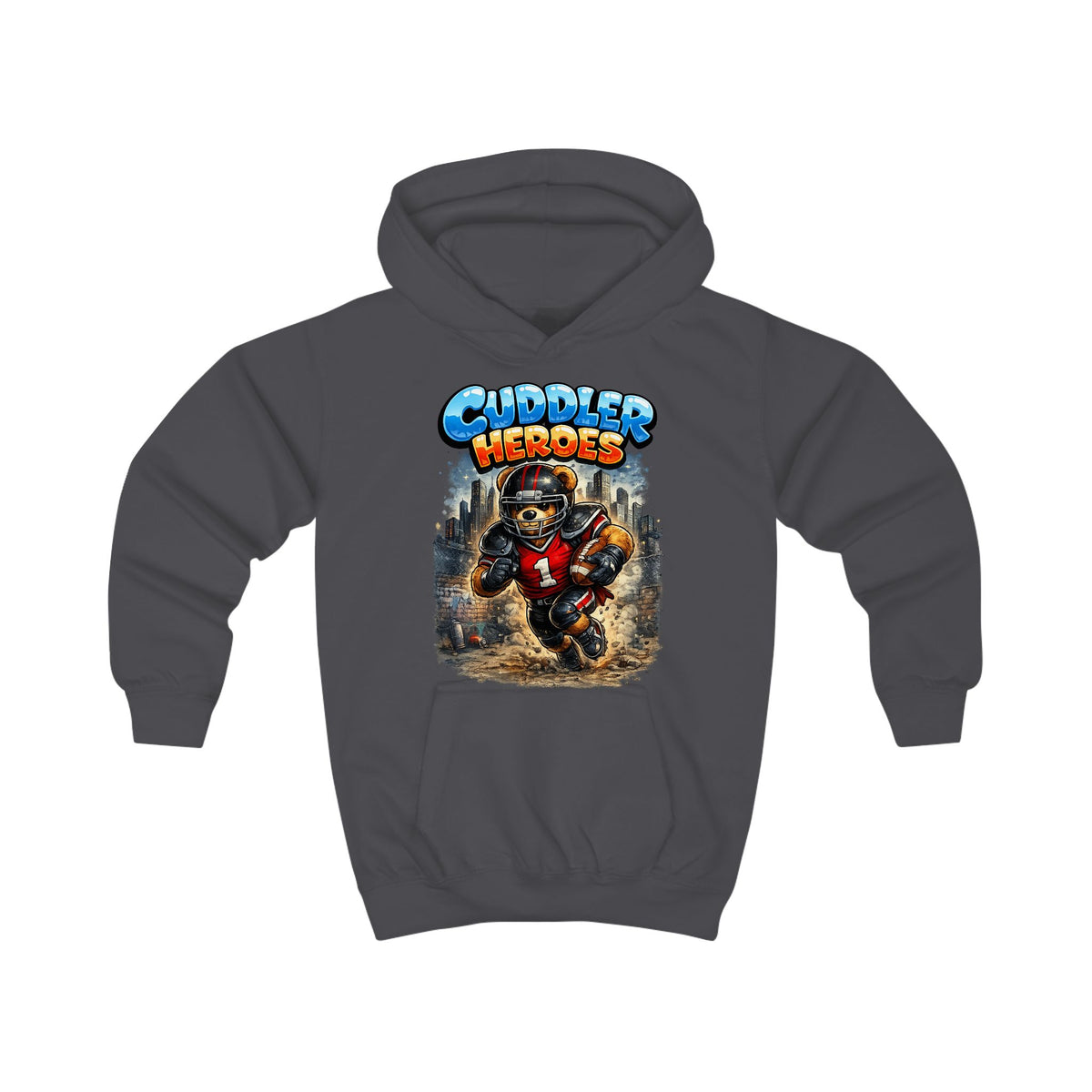 Cuddler Heroes Kids Football Bear Graphic Hoodie