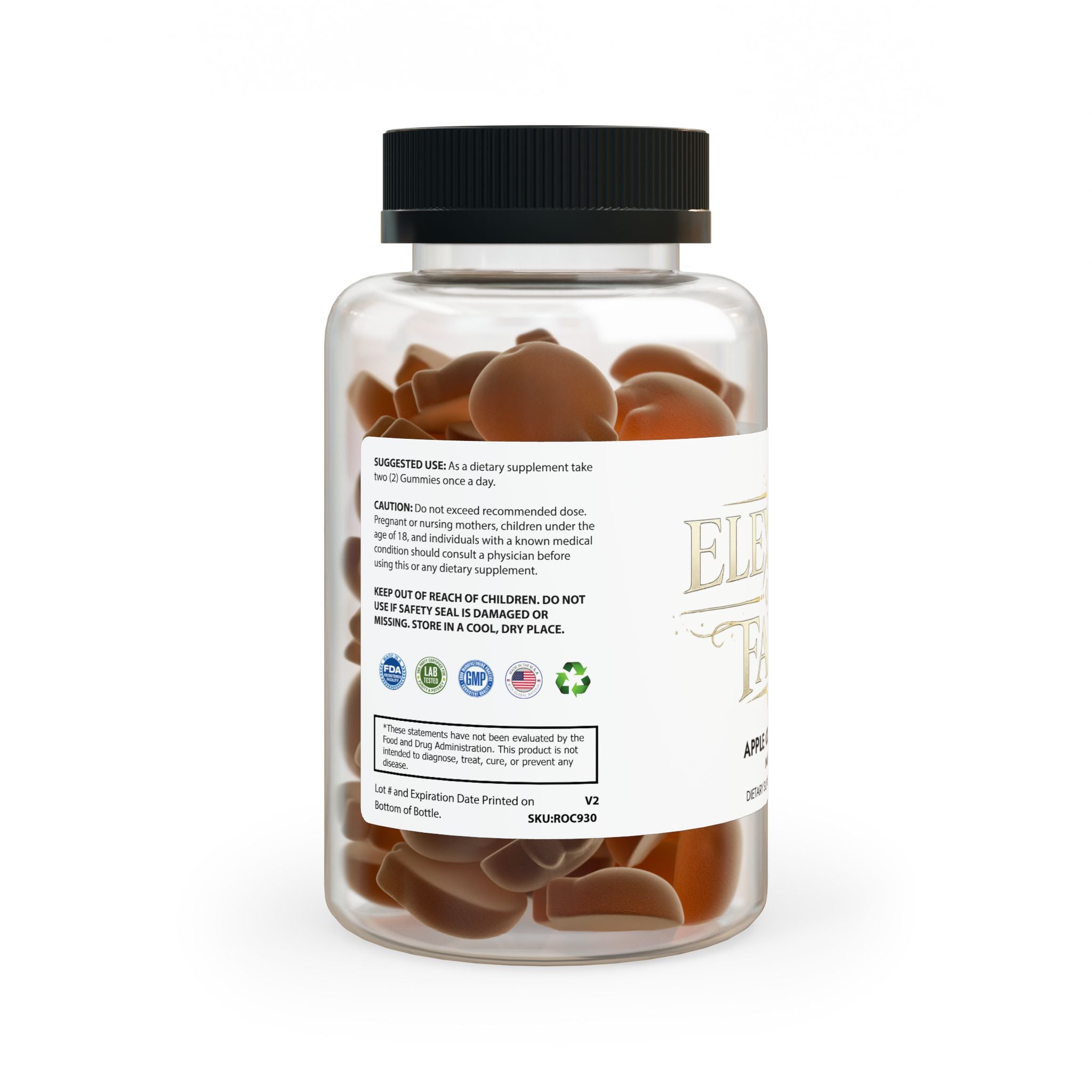 Elevate or Fade Apple Cider Vinegar Gummies (60 Gummies)