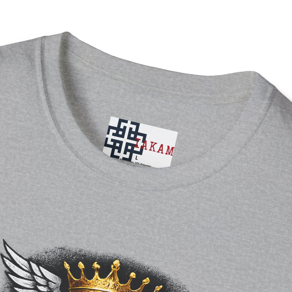 Elevate or Fade Streetwear T-Shirt - Motivational Tee with Crown & Wings