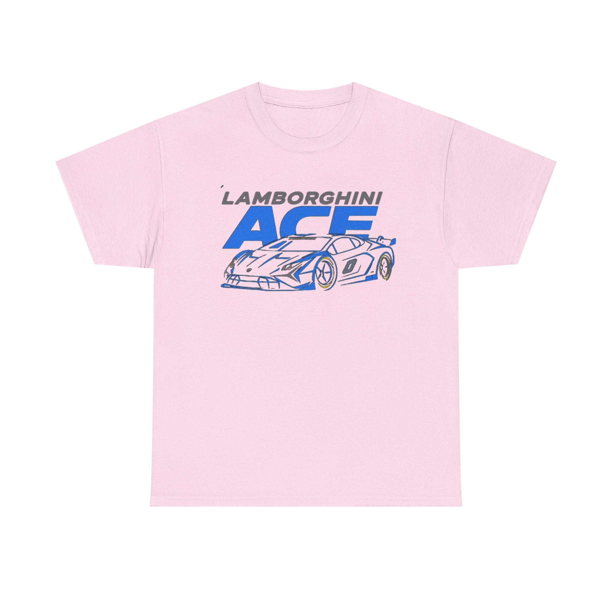 Lamborghini ACE Sports Car Tee — Retro Blue Racing Graphic T-Shirt