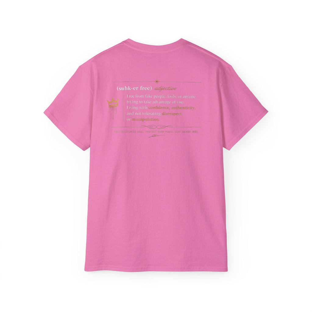 Sucker Free Cotton Tee — Minimalist Empowerment Graphic Shirt