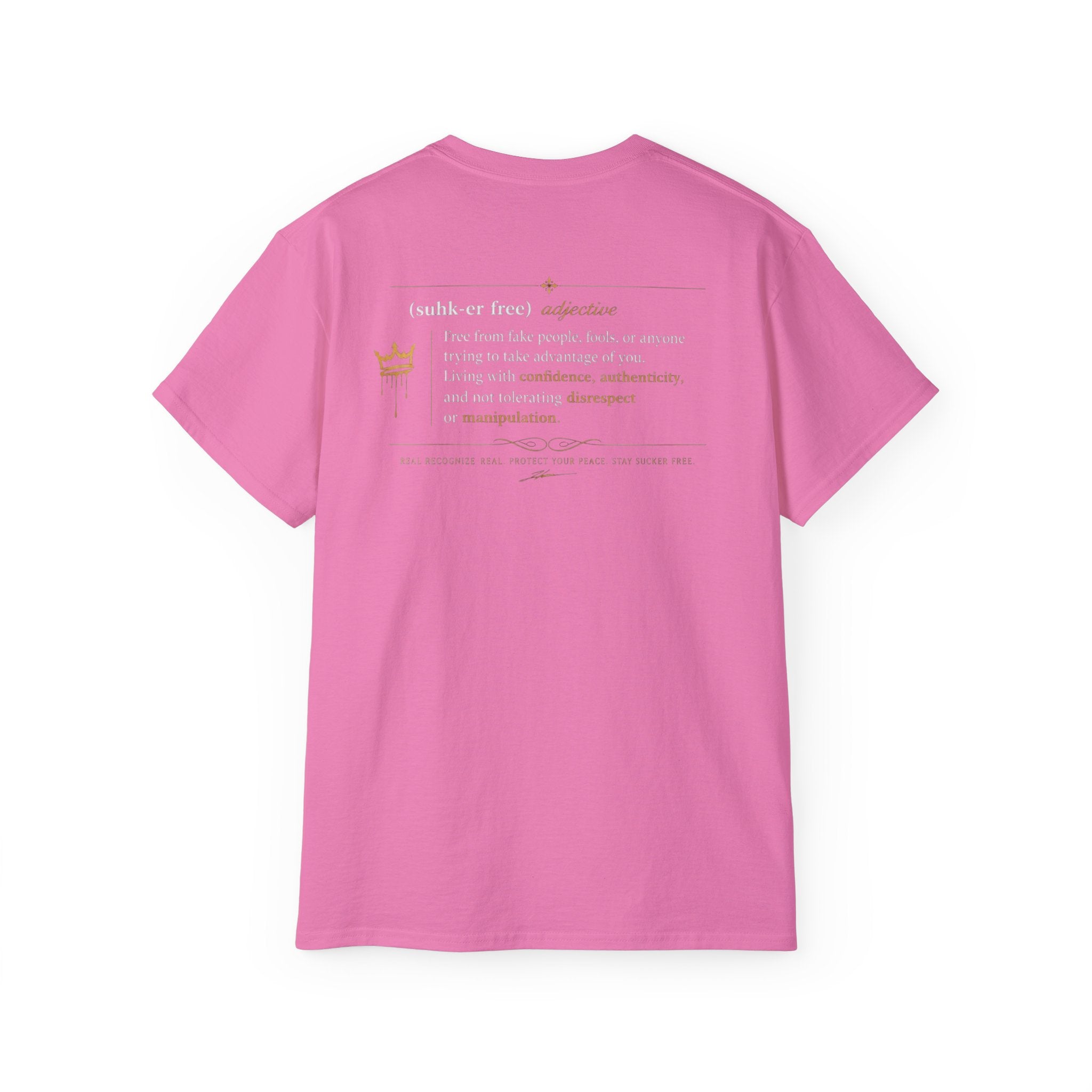 Sucker Free Cotton Tee — Minimalist Empowerment Graphic Shirt