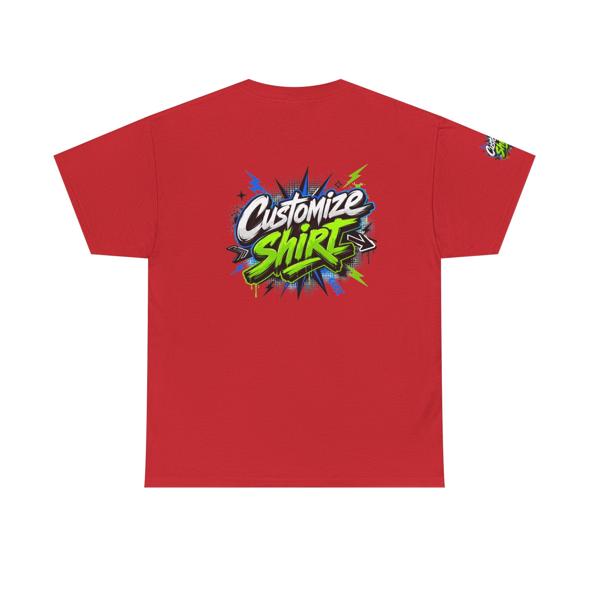 Customize Shirt Graphic Tee — Bold Neon Graffiti Design