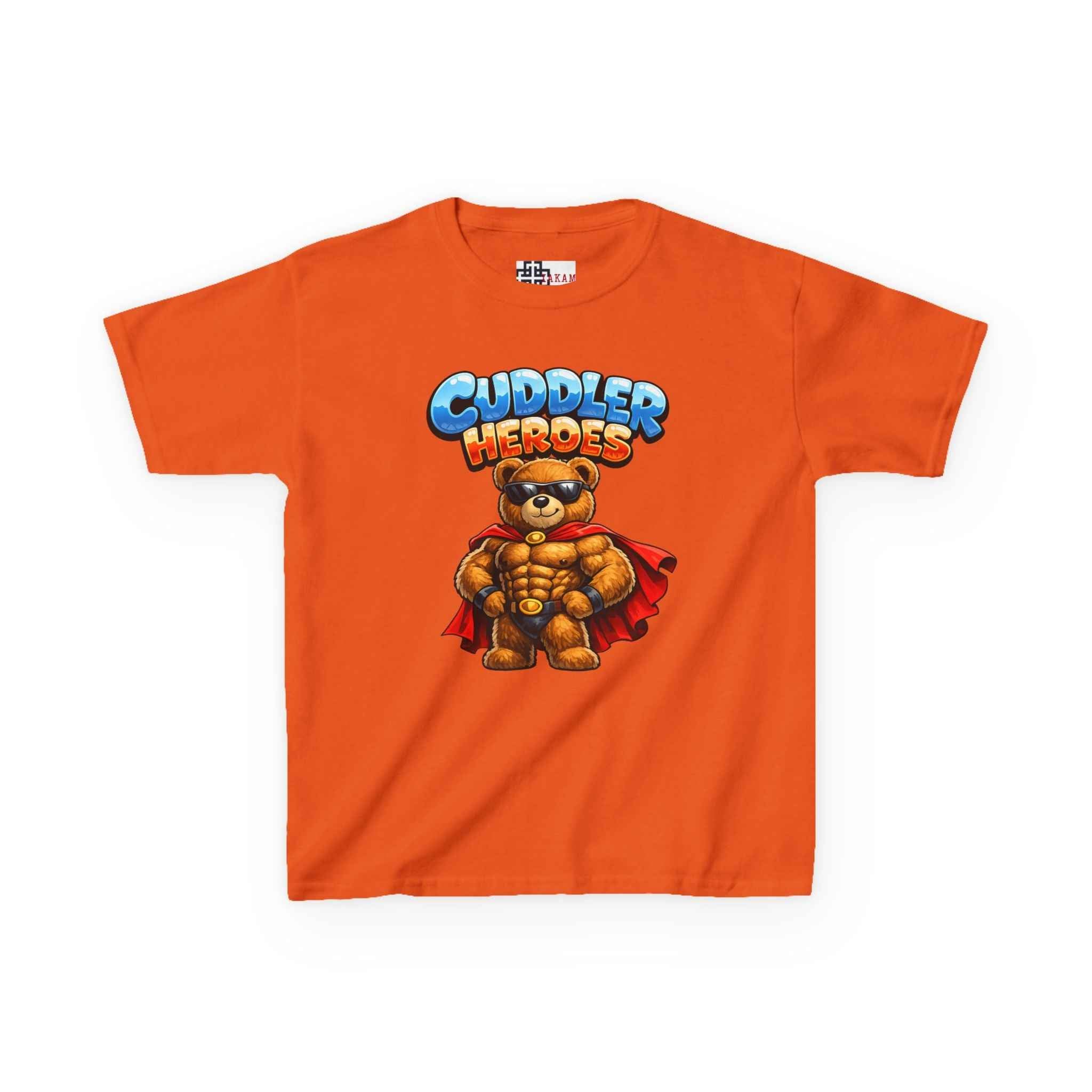 Kids Cuddler Heroes T‑Shirt — Superhero Teddy Graphic Tee for Boys & Girls
