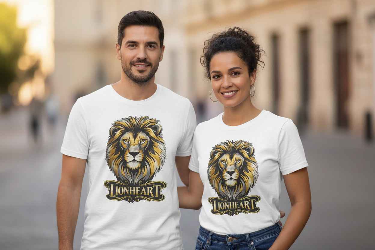 Lionheart Graphic T-Shirt — Bold Lion Head Design