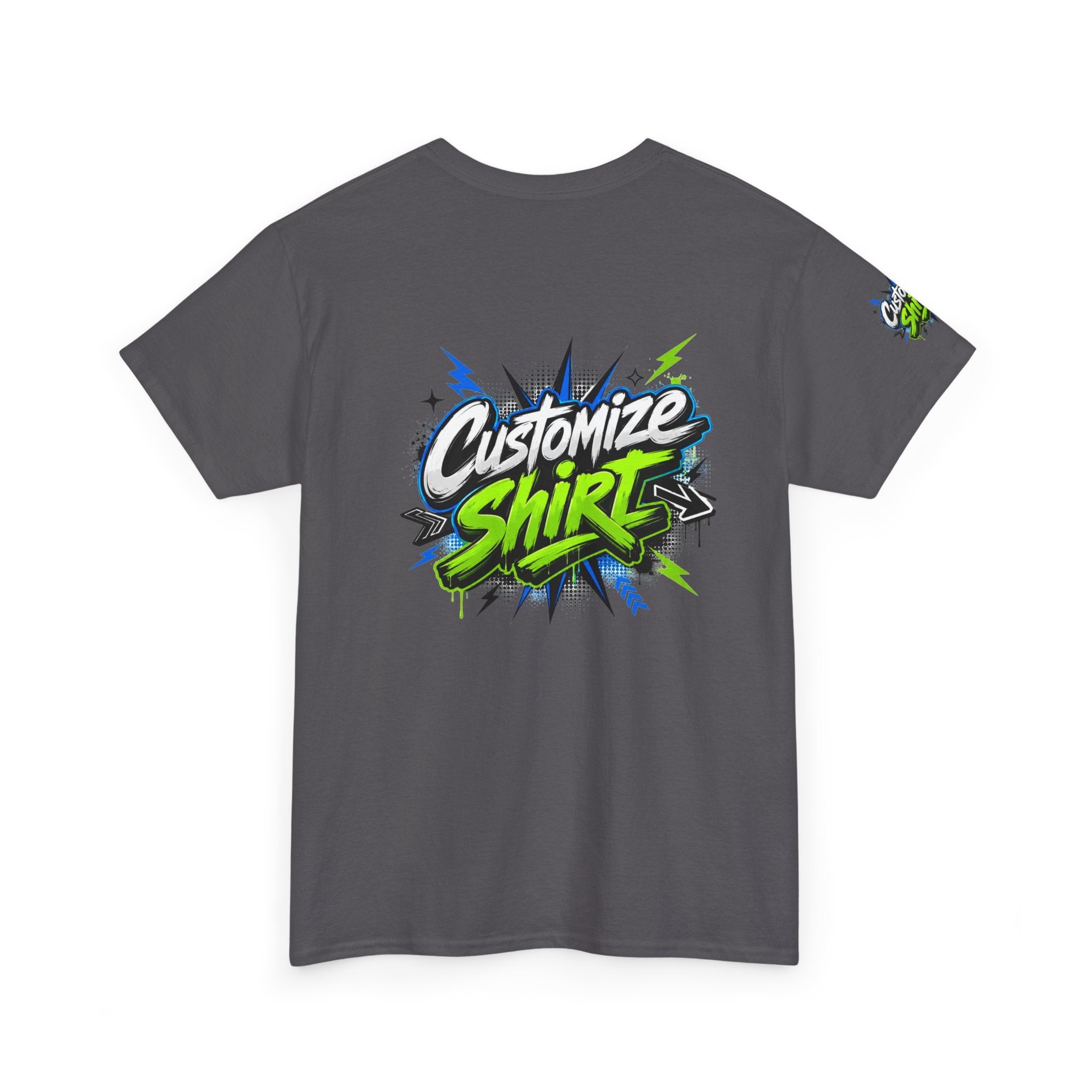 Customize Shirt Graphic Tee — Bold Neon Graffiti Design