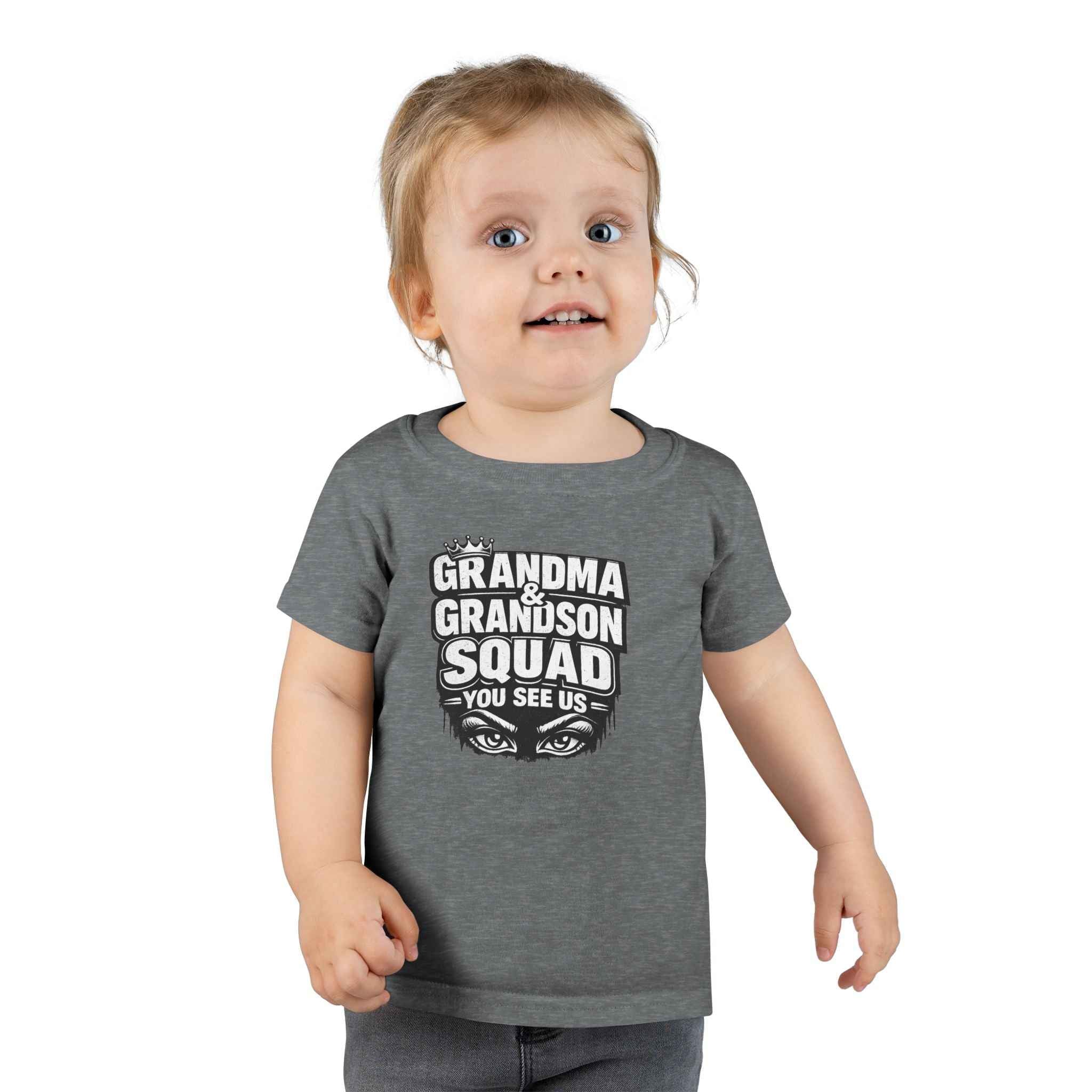 Toddler T-Shirt - Grandma & Grandson Squad "You See Us" Graphic