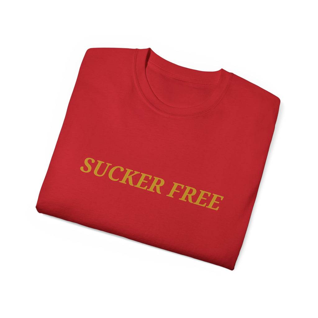 Sucker Free Cotton Tee — Minimalist Empowerment Graphic Shirt