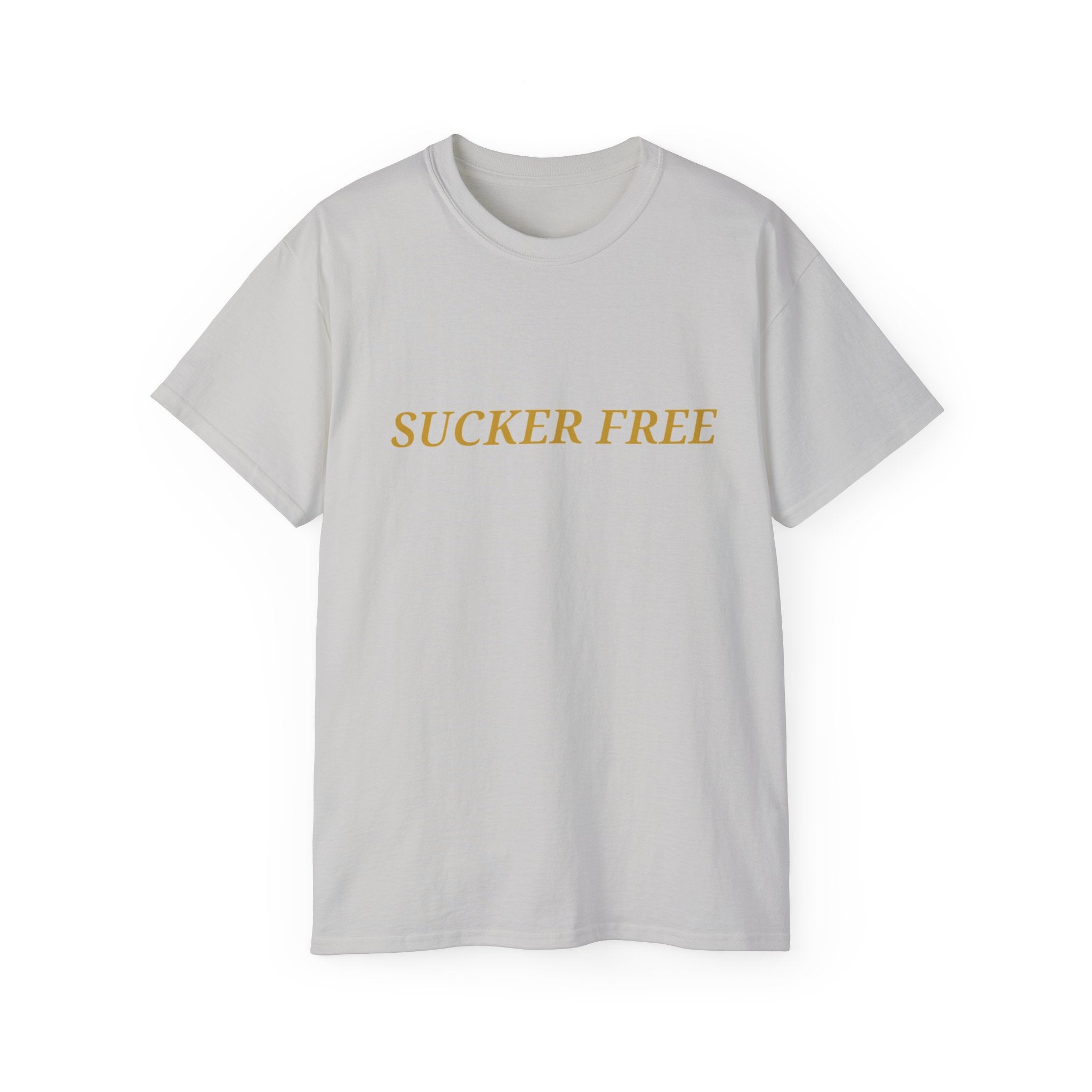 Sucker Free Cotton Tee — Minimalist Empowerment Graphic Shirt