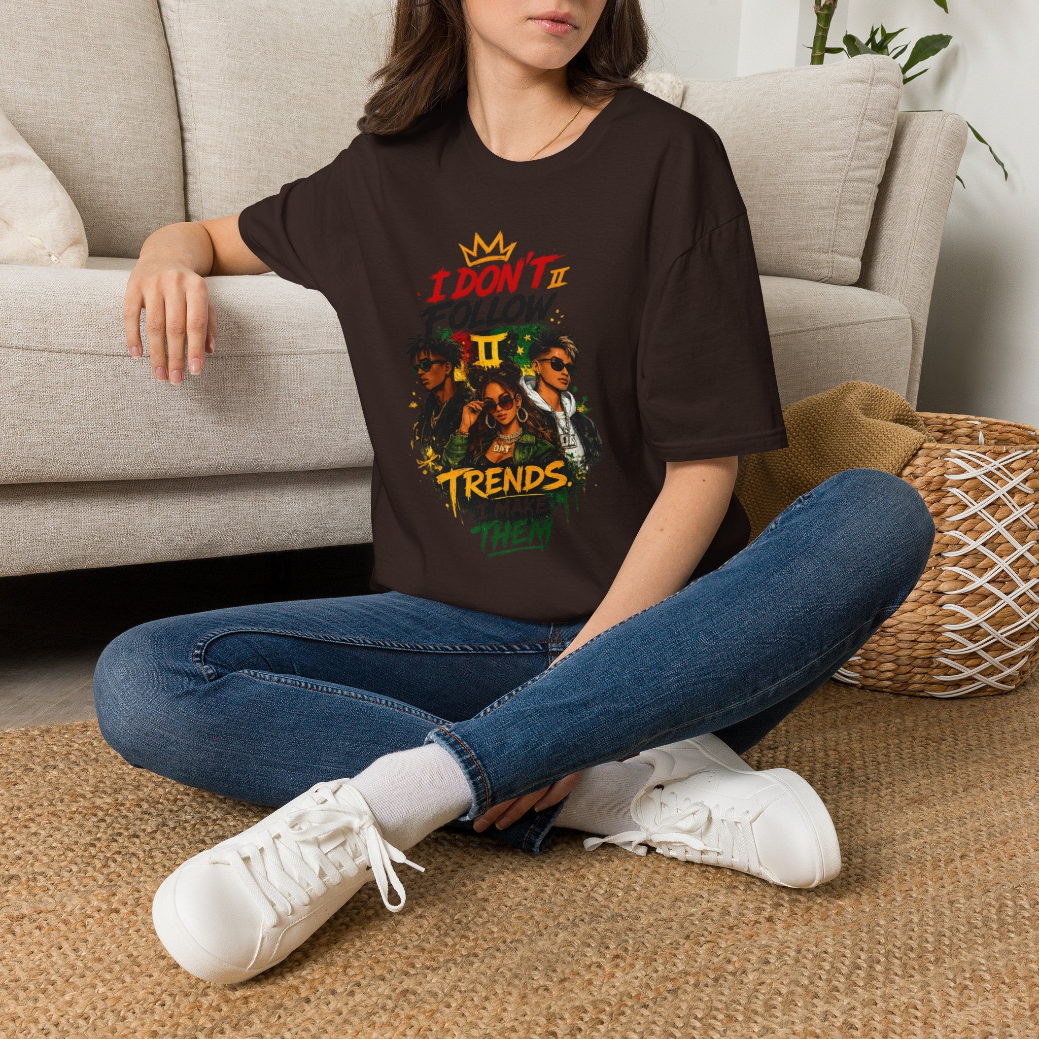 I Don't Follow Trends T‑Shirt 3— Retro Rebel Graphic Tee