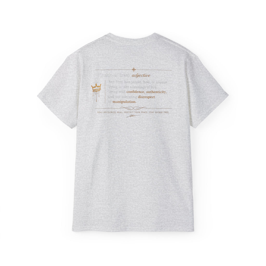 Sucker Free Cotton Tee — Minimalist Empowerment Graphic Shirt