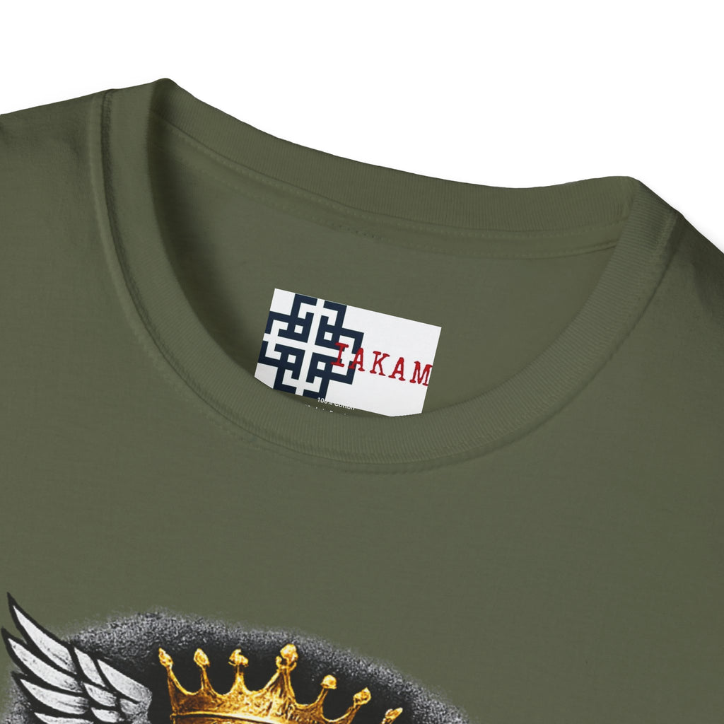 Elevate or Fade Streetwear T-Shirt - Motivational Tee with Crown & Wings