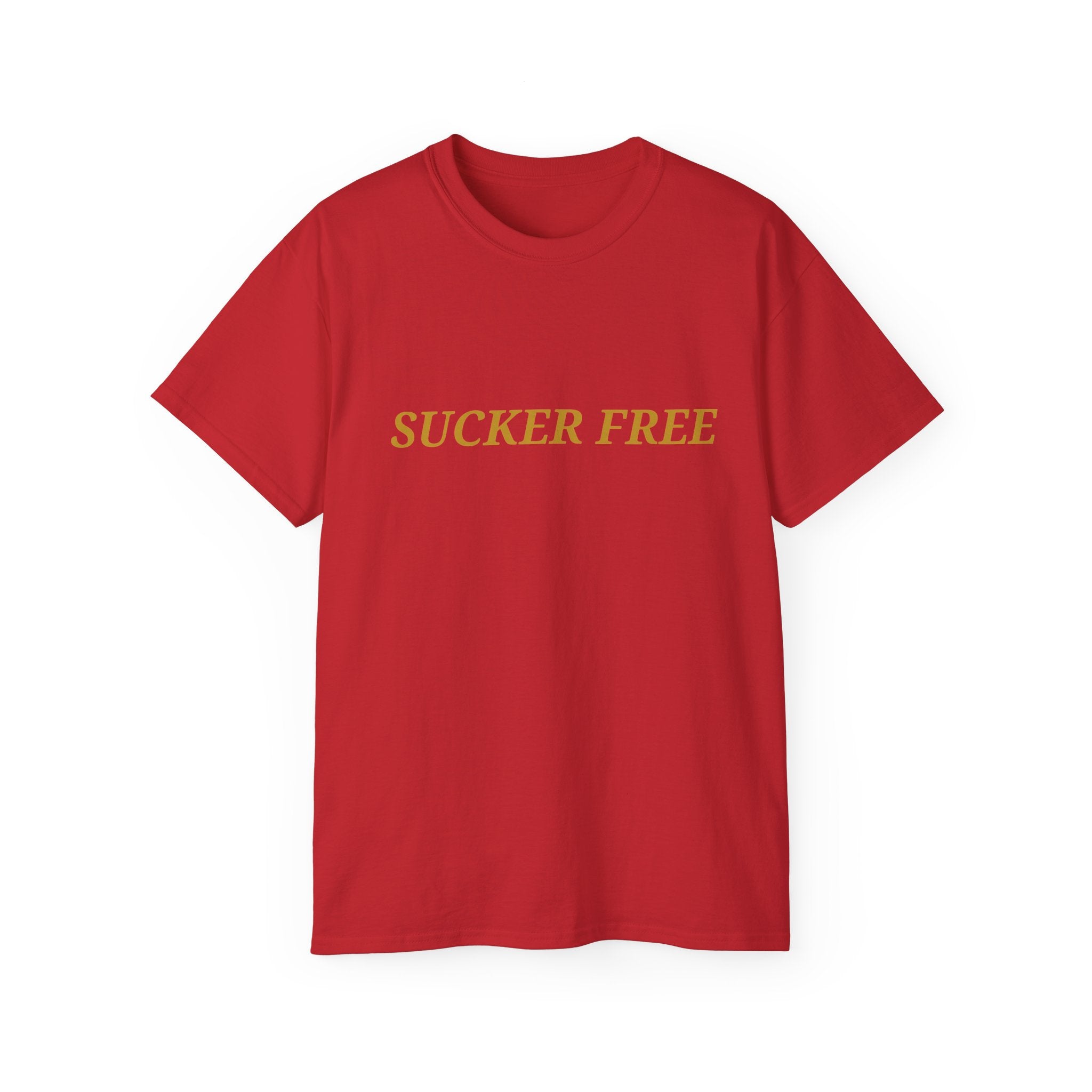Sucker Free Cotton Tee — Minimalist Empowerment Graphic Shirt