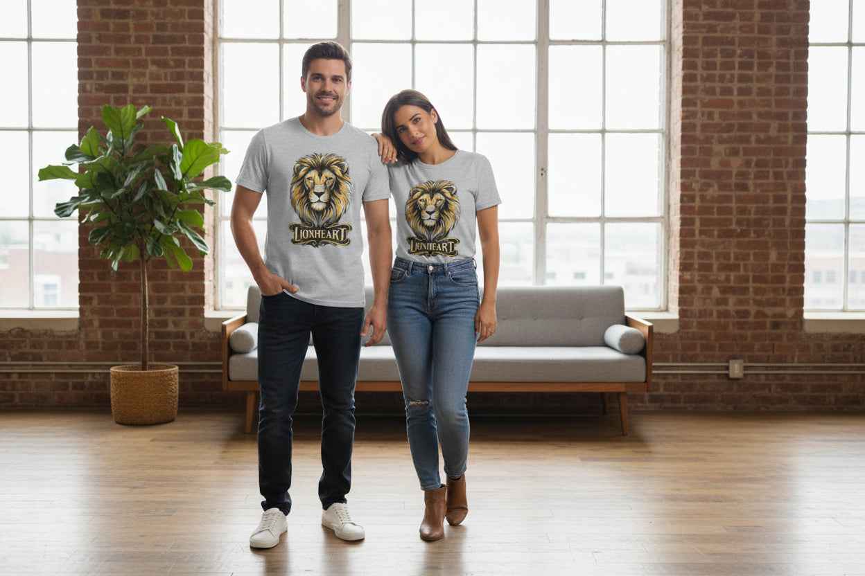 Lionheart Graphic T-Shirt — Bold Lion Head Design