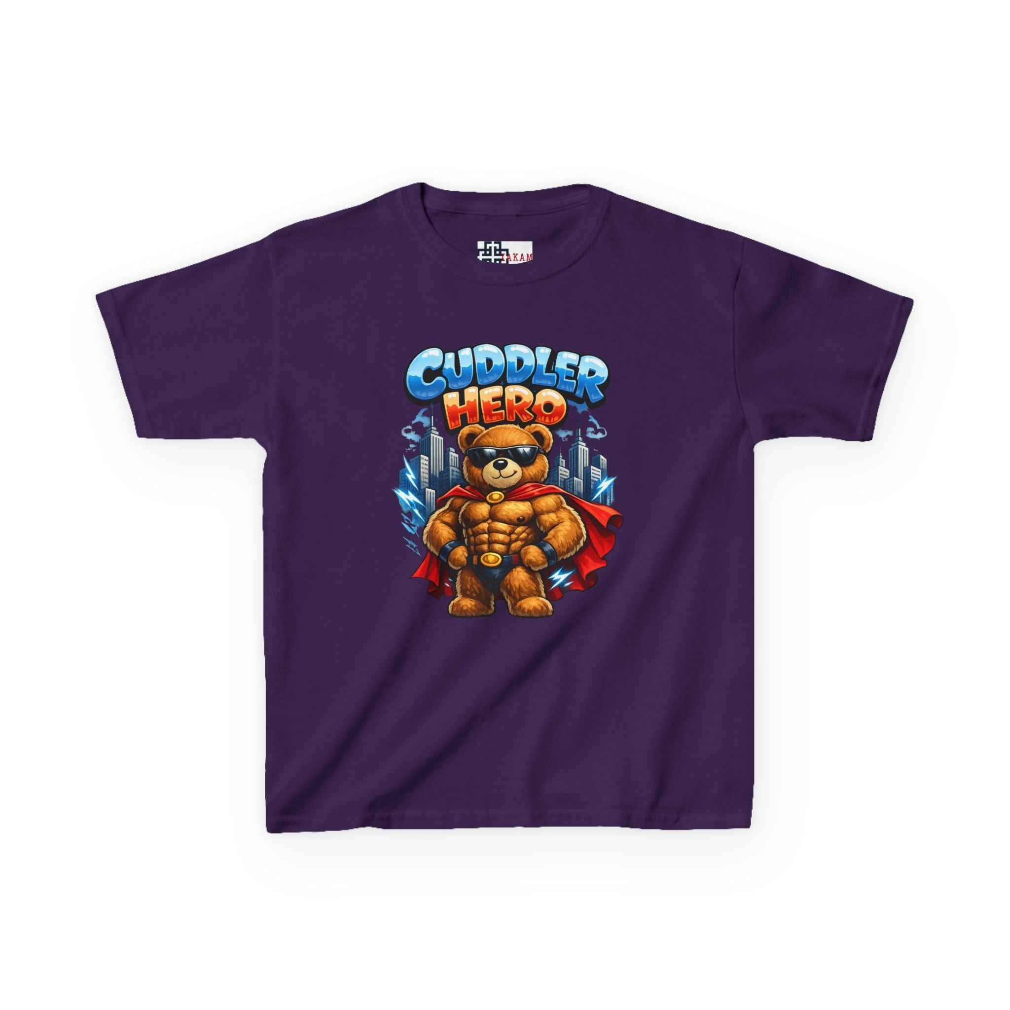 Kids Tee — "Cuddler Hero" Cute Superhero Bear T-Shirt for Toddlers & Kids