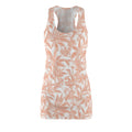 Peach Palm Leaf Sundress - Tropical Floral AOP Racerback Dress for Summer Styling