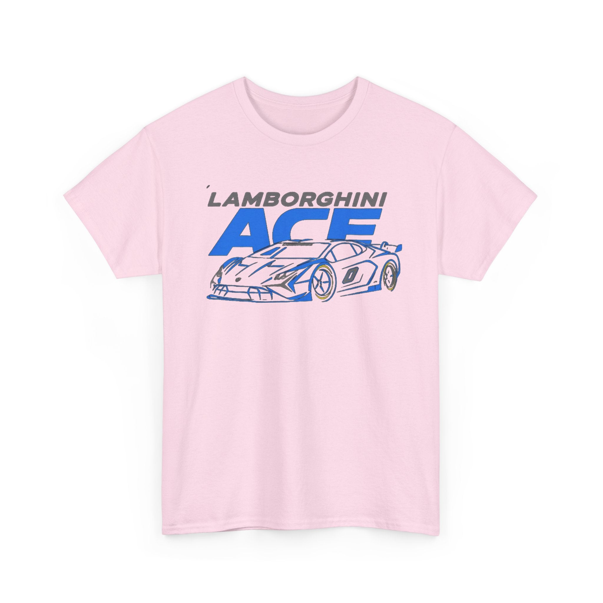 Lamborghini ACE Sports Car Tee — Retro Blue Racing Graphic T-Shirt