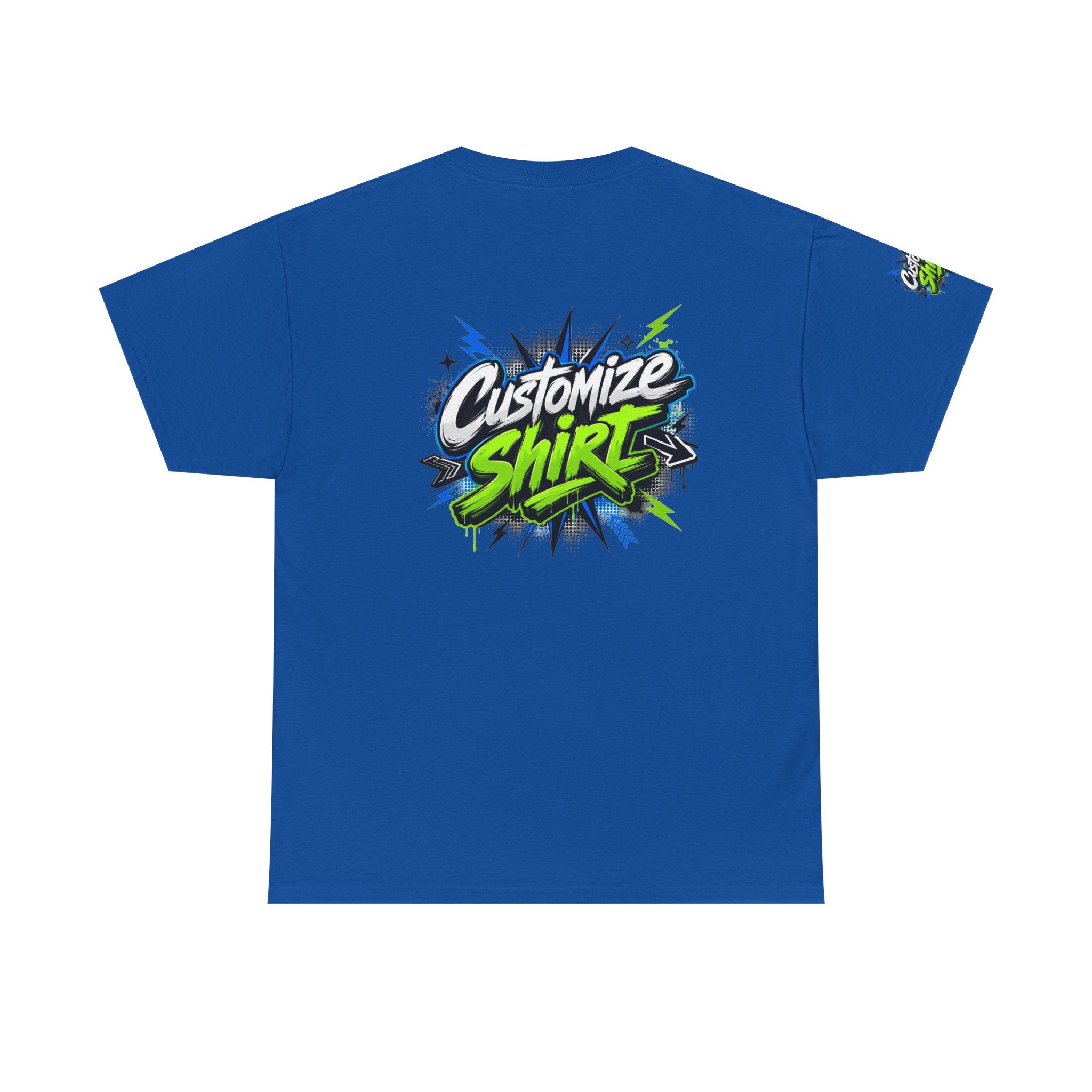 Customize Shirt Graphic Tee — Bold Neon Graffiti Design