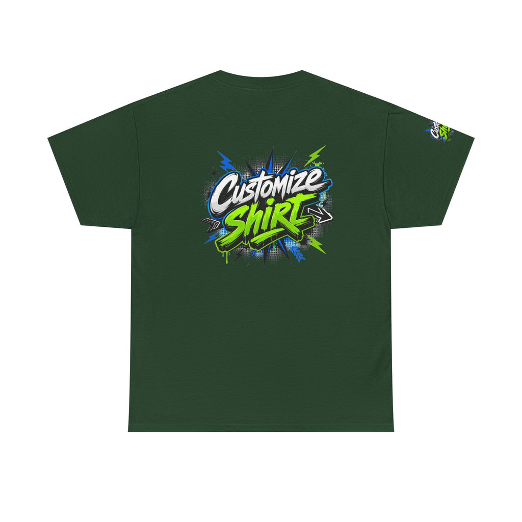 Customize Shirt Graphic Tee — Bold Neon Graffiti Design
