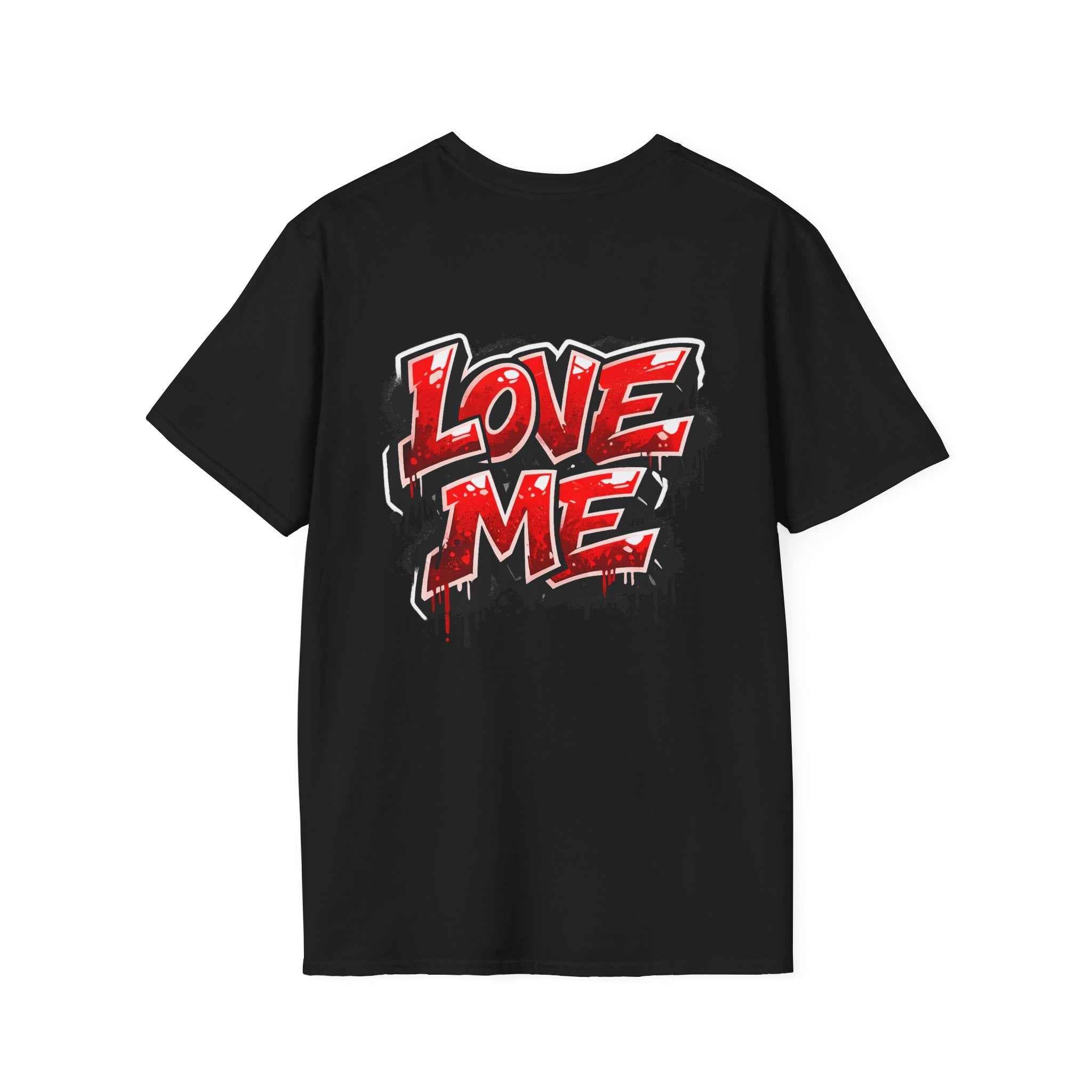 Broken Hearted Teddy Bear Graphic Tee — "Love Me" Street Art  T-Shirt