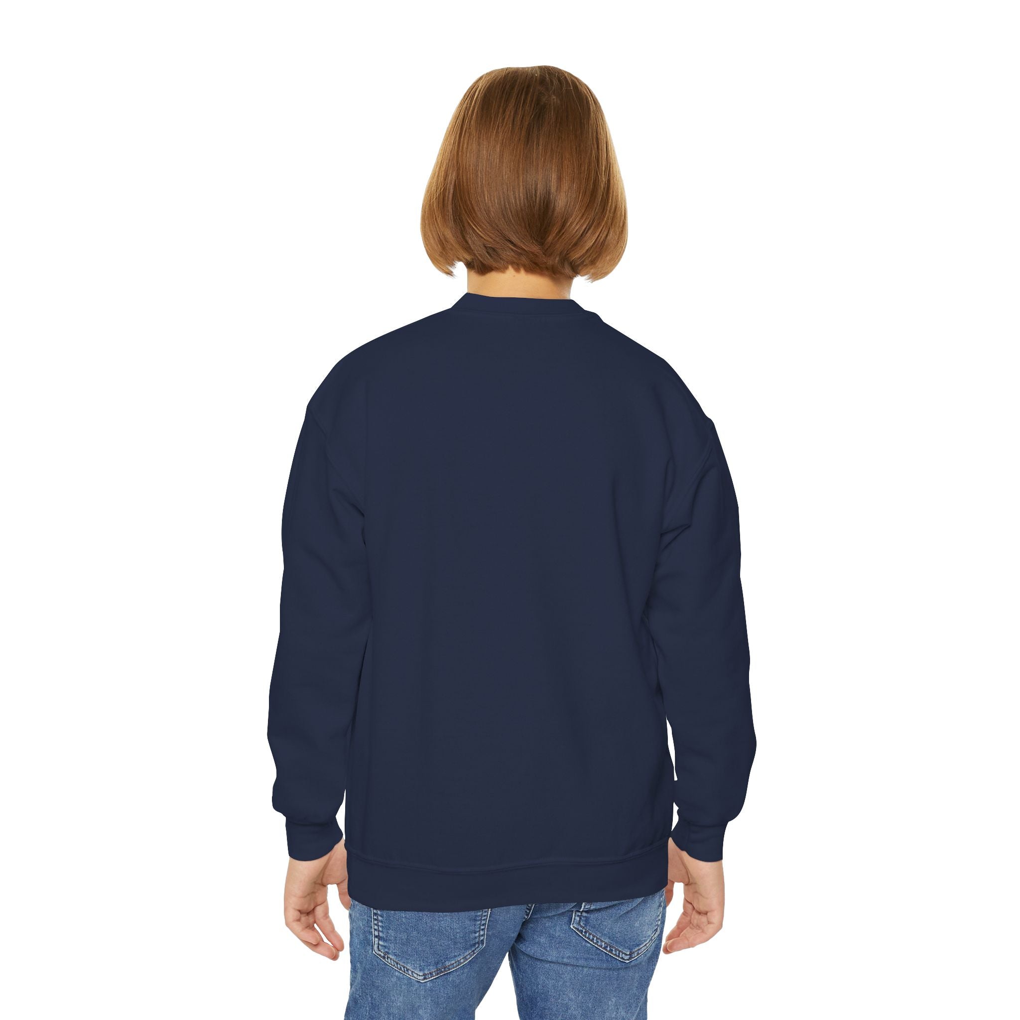Youth Crewneck Sweatshirt – Classic Plain White Kids Pullover